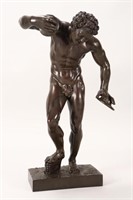Large 19th Century 'Dancing Faun' Bronze Figure,