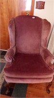 Beautiful mauve wingback chair  by caprice