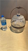 Antique Kerosene Stove Fuel Glass Jar with Handle