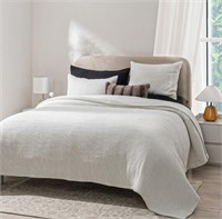 (King size - white) Quilt, Ultra Soft Microfiber