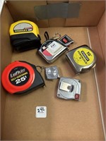 7 TAPE MEASURES - 3 FT. TO 25 FT.