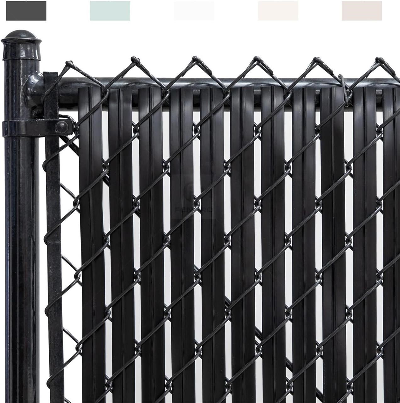 Chain-Link Fence Blade Slats (6-ft  Black)