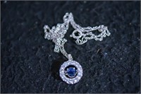 Sapphire floating necklace