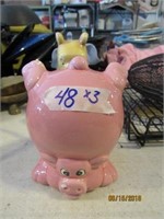 3 Ceramic Banks - The Pig an the Elephant are
