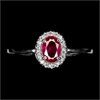 Natural Pigeon Blood Ruby Ring