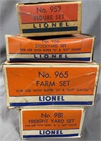 4 Boxed Lionel Plasticville Structure Kits