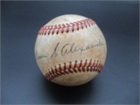 Grover Alexander Signed Official Baseball with COA