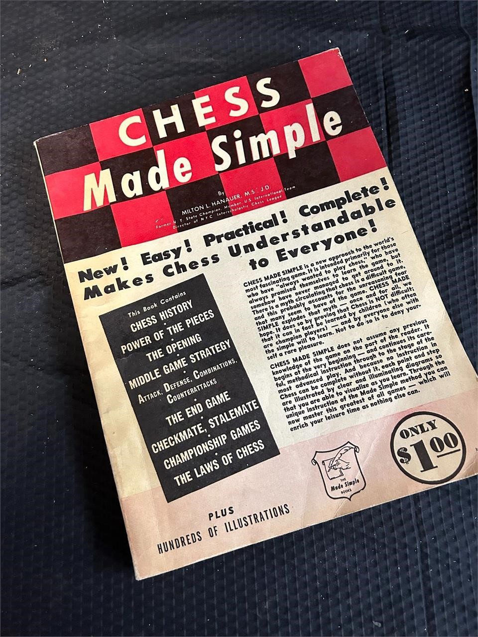 Vintage 1950's Chess made Simple by Milton Hanauer
