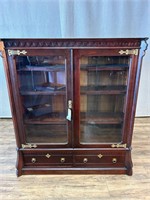 Antique Victorian Eastlake Mahogany Bookcase