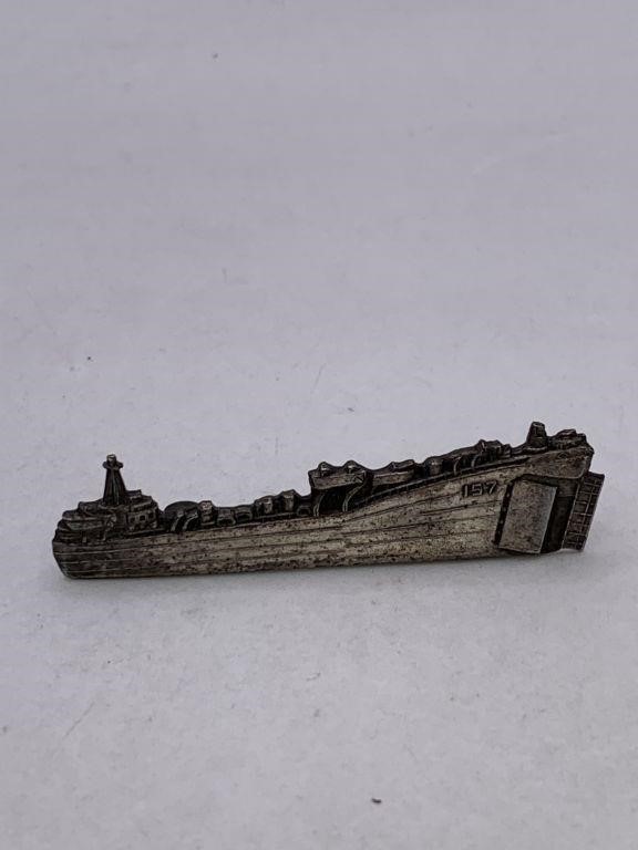 WWII MILITARY SHIP BROOCH