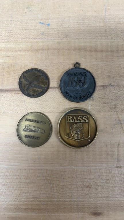 4 Asst. medallions