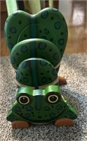 Frog wooden book holder