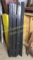 Pair of painted black rustic shutters 55in tall
