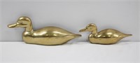 Pair of Brass Duck Wall Decor