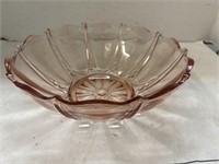 Pink Glass Serving Bowl