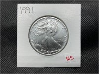 1991 AMERICAN SILVER EAGLE BU