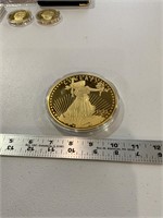 1933 24k gold plated replica liberty coin