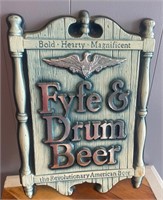 Vintage Fyfe & Drum Beer Bar Sign