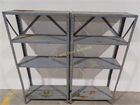 (2) 4-Tier Metal Shelves