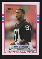 1989 Topps Football 265 Tim Brown Rookie