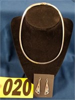 Kokopeli Earrings & Chain (Ship or Pickup)