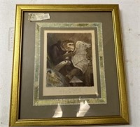 Vintage Framed Print of Monkey