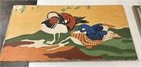 Vintage Painting of Geese on Canvas