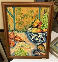 Signed K. Beasley 1993 Still Life Painting