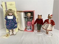 Porcelain Dolls - Goebel, Playful Elf, Foxes