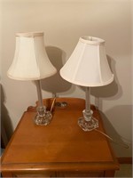 clear glass lamp set