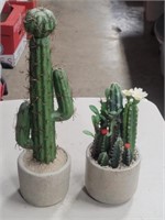 Two Artificial Cactus Plants