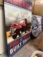 (3) Contemporary Ford Steel Signs