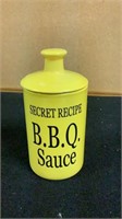 Secret Recipe BBQ Sauce Ceramic Container