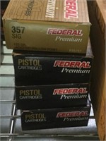 4 boxes of “Federal” 357 cal ammo