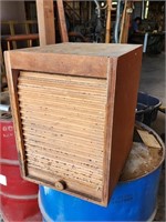Wooden Cabinet with Roll Front