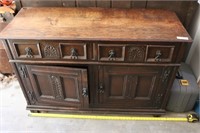 Antique Oak Buffet Sideboard Server