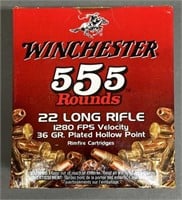 555 rnds Winchester .22LR Ammo