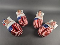 Vintage 1988 Reagan & Bush Mr./Mrs. Slippers