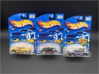 Early 2000 series, 3 Hot Wheels carded packs.