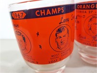 Mid-Century 1967 Orange Bowl Glasses