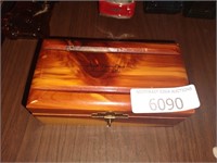 Wooden box with latch
