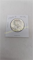 1968 Kennedy Half Dollar 40% Silver