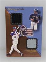 58/100 2002 Flair Alfonzo Mike Piazza Relic