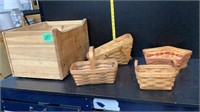 Wooden Crate, Longaberger Basket (4)