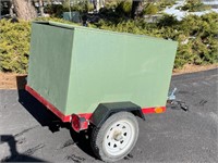 Small Green Trailer Approx 48" X 40" X 28.5"