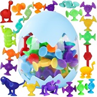 Suction Cup Toys 27 PCS Silicone Suction Bath Toys