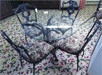 Wrought  Iron Table w/ 4 Chairs