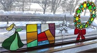 (4) Stain Glass Art Pieces