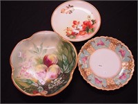 Three pieces of vintage china: one bowl