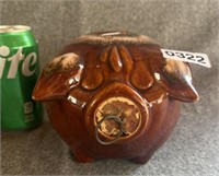 Hull (unmarked) Ceramic Corky Piggy Bank